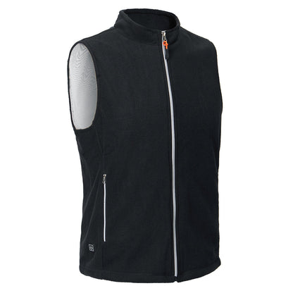 Unisex USB Heated Fleece Vest – Full-Zip Sleeveless Layer with Adjustable Heat Control