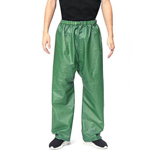 Men’s Waterproof Rain Trousers – Lightweight Windproof Overpants with Elastic Waist for Outdoor Activities