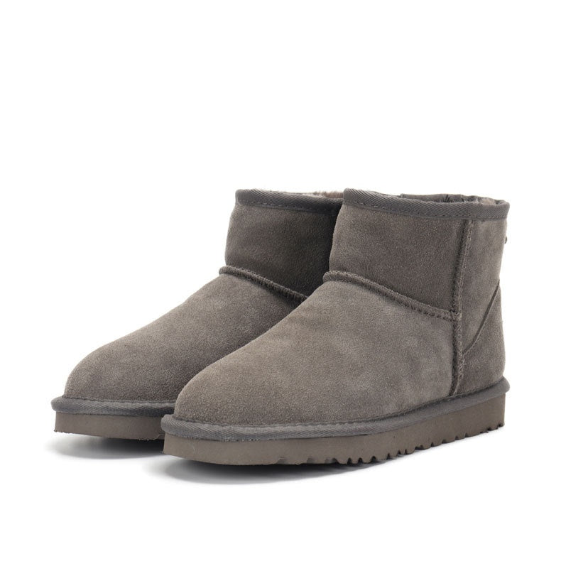 Women's Suede-Look Snow Boots - Chocolate