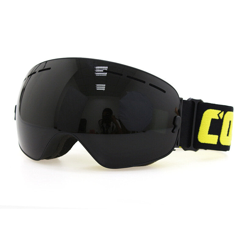 Men’s Anti-Fog Ski Goggles – Wide-Lens Snowboard Goggles with UV Protection and Helmet-Compatible Strap