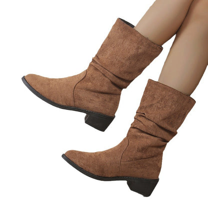 Women's Heeled Thick-Sole Knee-High Boots