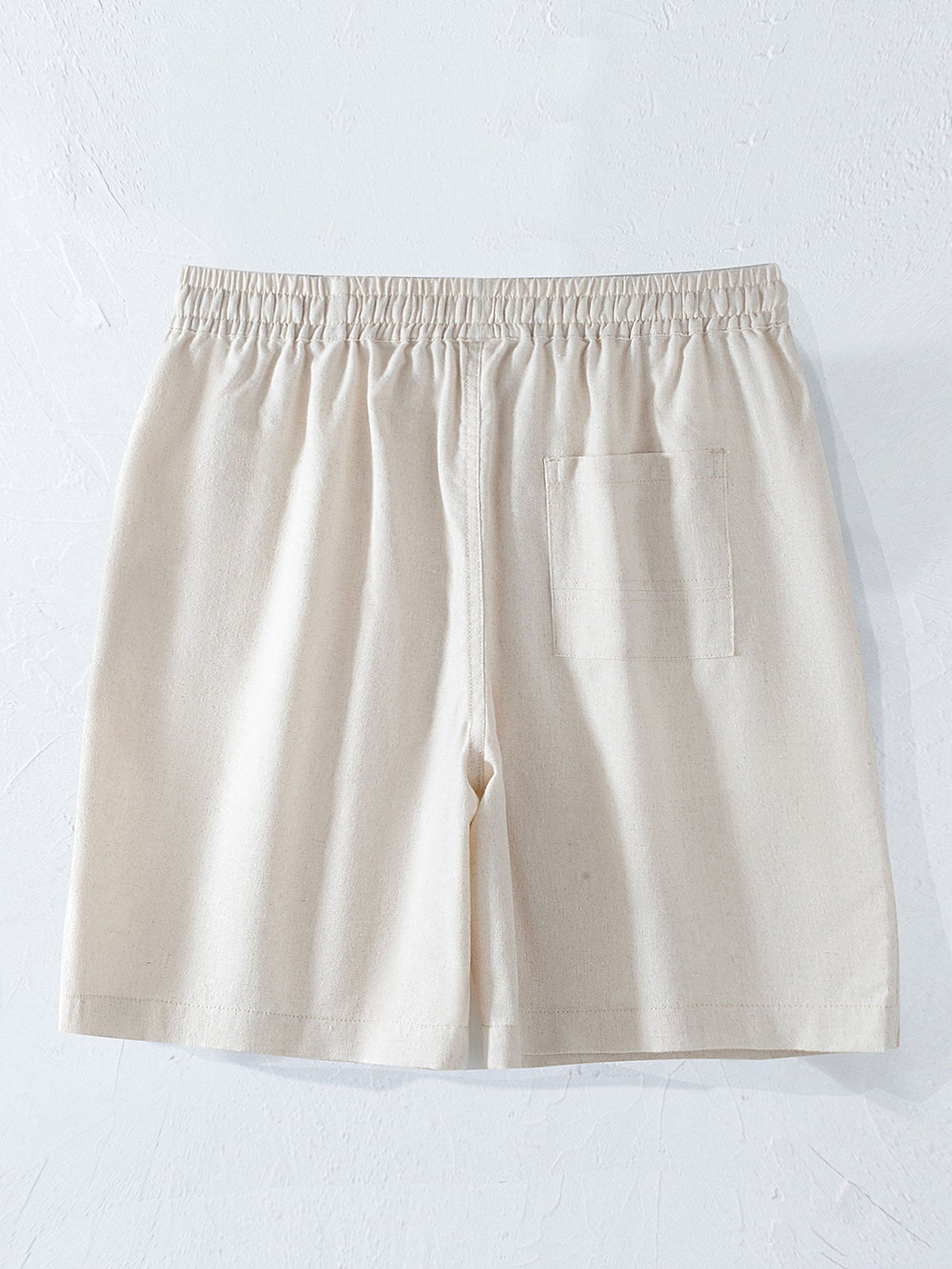 Men’s Textured Waffle Resort Set – Button Shirt with Linen Cotton Drawstring Shorts
