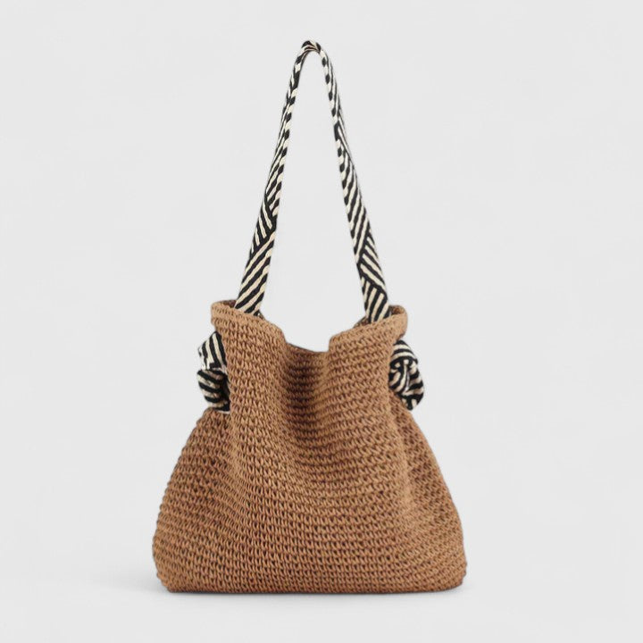 Women’s Woven Shoulder Tote Bag – Handmade Boho Carryall for Everyday and Travel