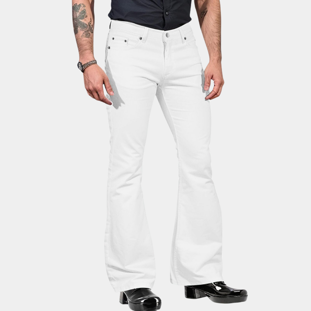 Men’s Flared Trousers – Slim-Fit Bell-Bottom Pants for Retro Casual Styling