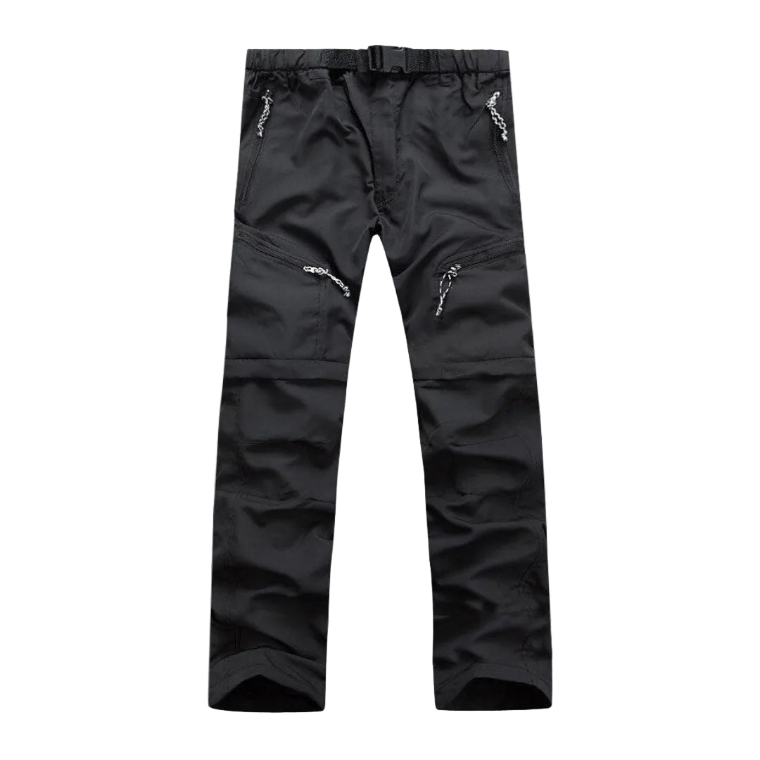 Men’s Convertible Hiking Trousers – Zip-Off Outdoor Pants with Multiple Secure Pockets and Adjustable Waist