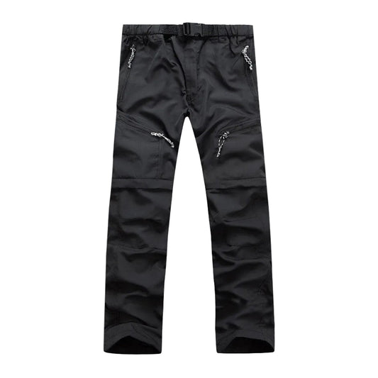 Men’s Convertible Hiking Trousers – Zip-Off Outdoor Pants with Multiple Secure Pockets and Adjustable Waist