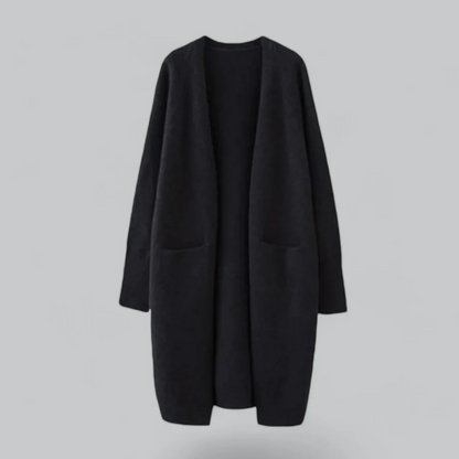 Women’s Open-Front Knit Cardigan – Warm Longline Layer for Autumn and Winter Everyday Wear