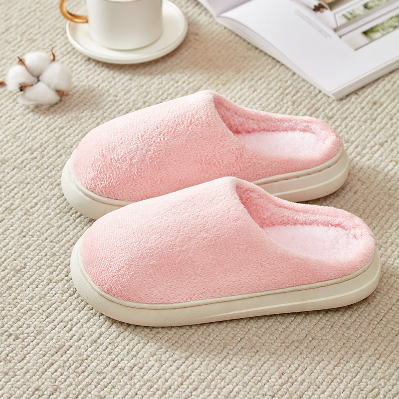 Women's Faux Fur Lined Thick-Sole Platform Clog Slippers - Girl Pink
