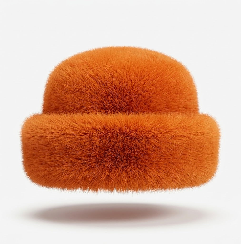 Women’s Plush Winter Hat – Thick Brimless Faux-Fur Cap with Extended Ear Coverage