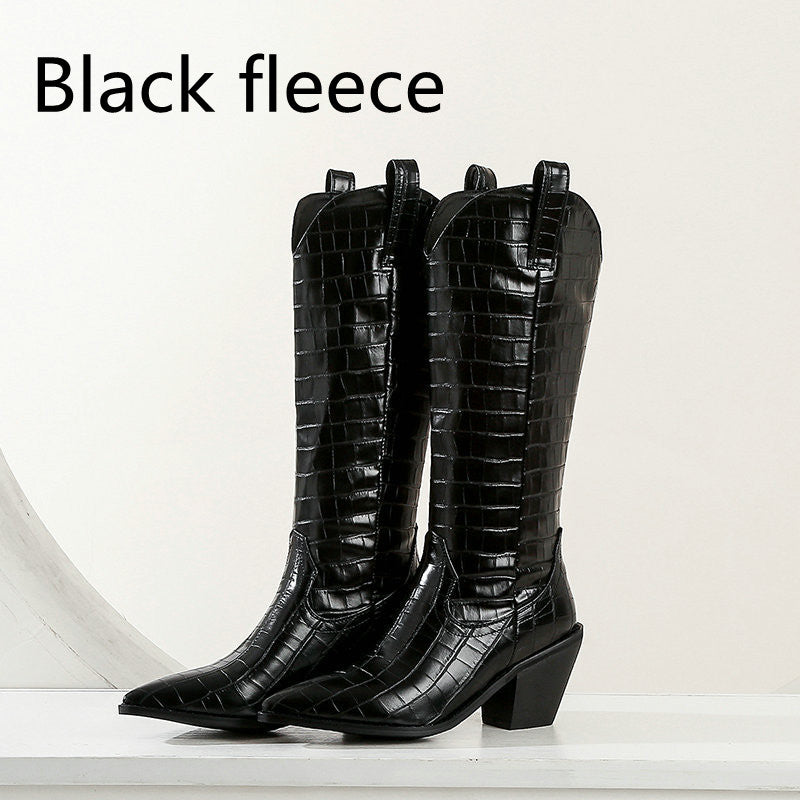 Women's Platform Waterproof Thick-Sole Knee-High Boots