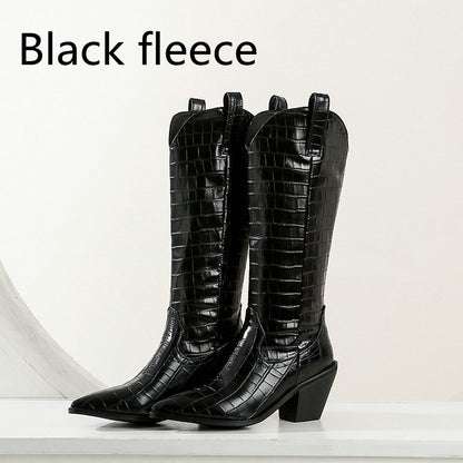 Women's Platform Waterproof Thick-Sole Knee-High Boots