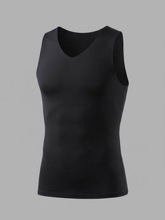 Men’s Fleece-Lined Thermal Tank Top – Seamless Slim-Fit Base Layer for Cold-Weather Layering