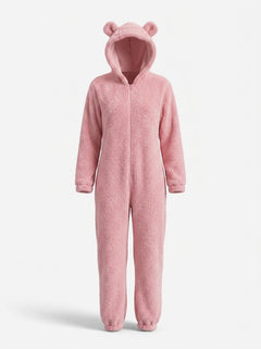 Women’s Hooded Fleece Onesie – Cosy Zip-Up Winter Loungewear for Cold Nights