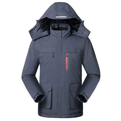 Unisex USB Heated Winter Jacket – Waterproof Wind-Resistant Hooded Outdoor Thermal Coat