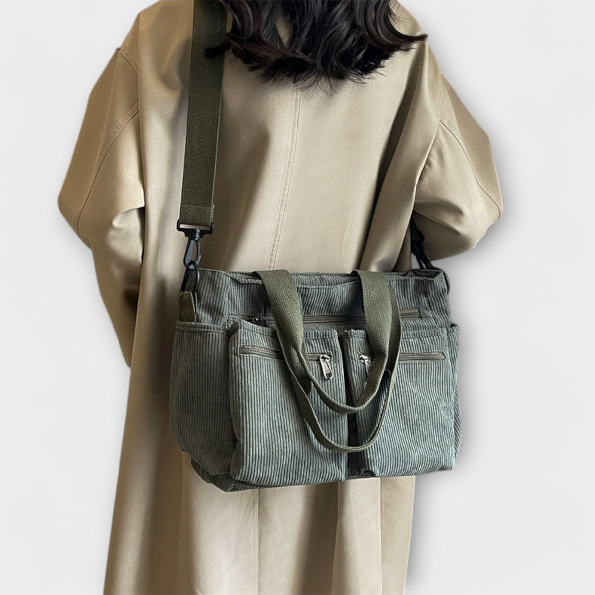 Women’s Multi-Pocket Tote Bag – Practical Dual-Carry Style for Work and Everyday Use