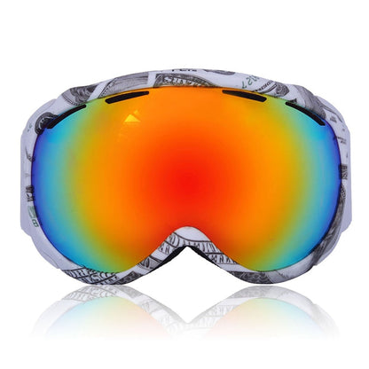 Men’s Anti-Fog Ski Goggles – Mirrored Dual-Lens UV-Protective Snowboard Goggles with Adjustable Non-Slip Strap