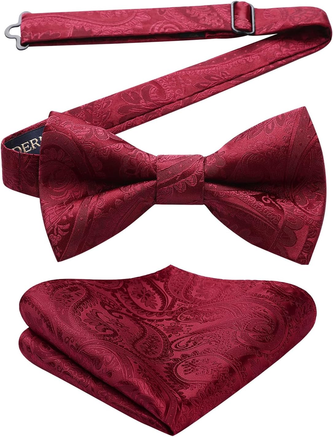 Men’s Paisley Bow Tie Set – Refined Formal Accessories for Weddings and Events