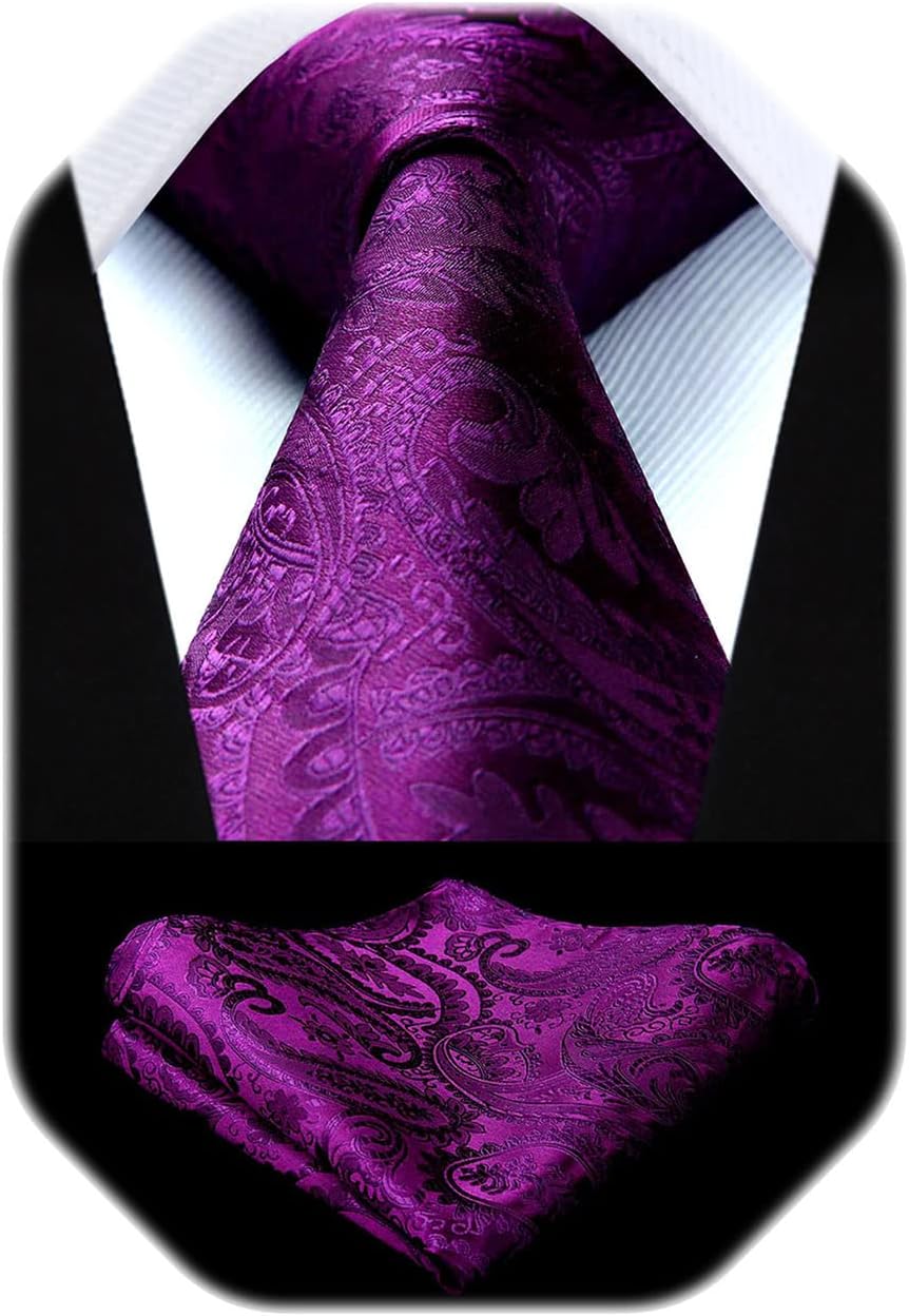 Men’s Paisley Jacquard Tie Set – Refined Formal Accessories for Weddings and Events