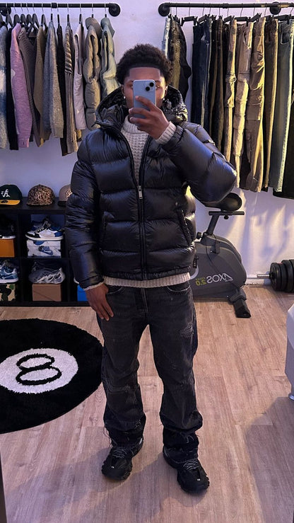 Men’s Sherpa Lined Quilted Jacket with Hood – Warm Puffer Coat for Outdoor & Streetwear