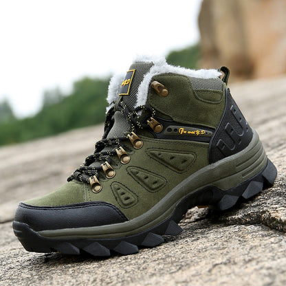Men’s Water-Resistant Winter Hiking Boots – Fleece-Lined Outdoor Boots with Gripped Sole