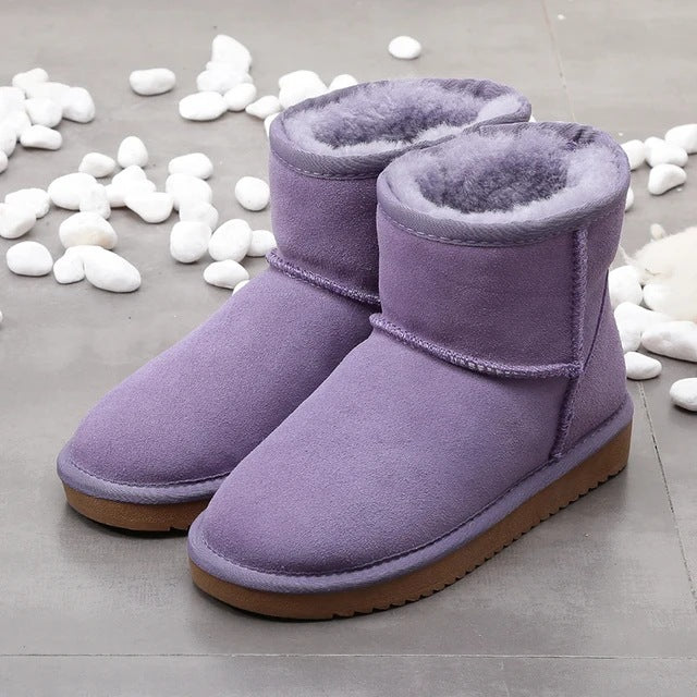 Women's Faux Fur Lined Heeled Snow Boots - Army Green