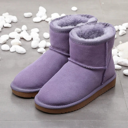 Women's Faux Fur Lined Heeled Snow Boots - Army Green
