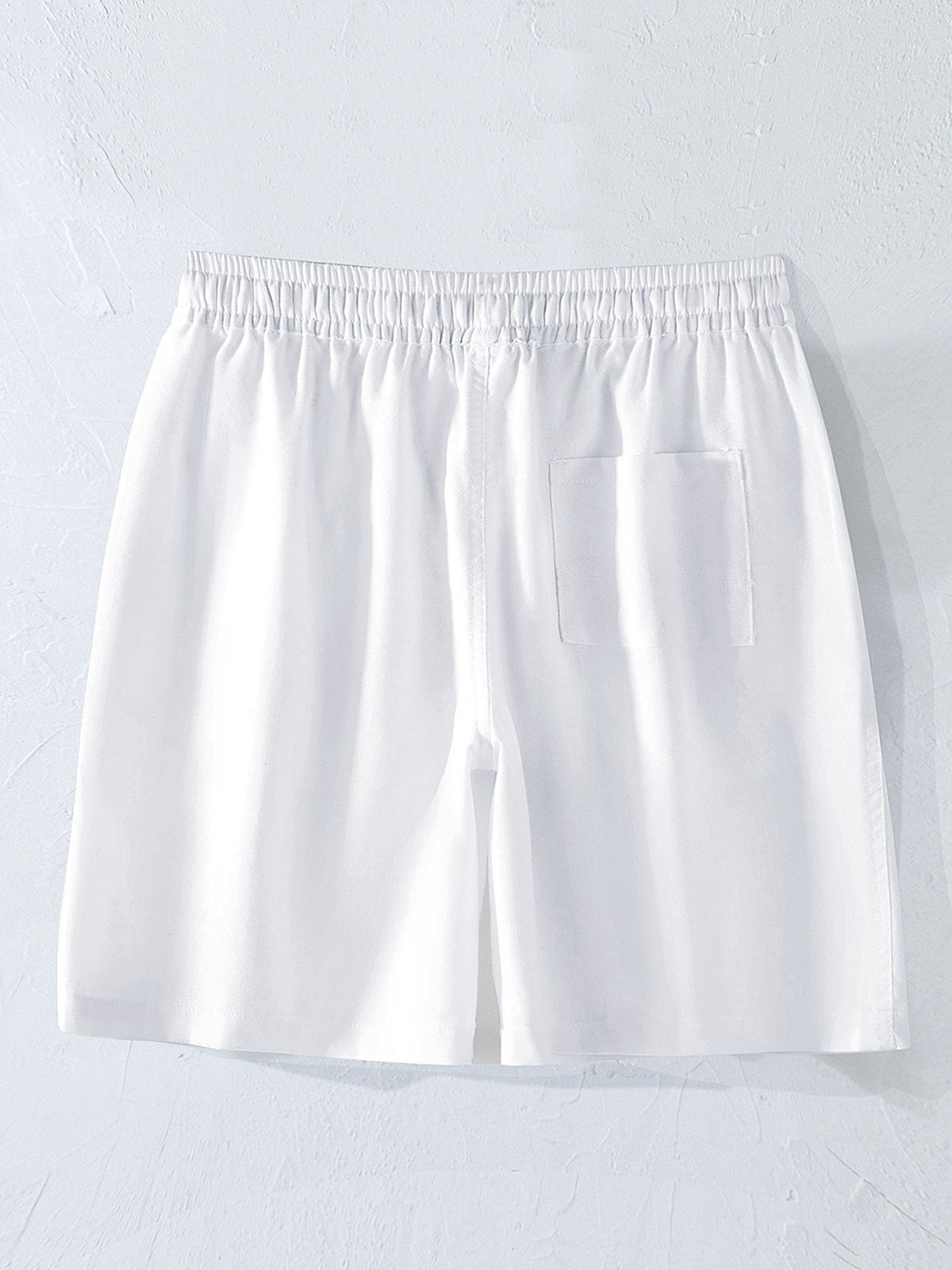 Men’s Textured Waffle Resort Set – Button Shirt with Linen Cotton Drawstring Shorts
