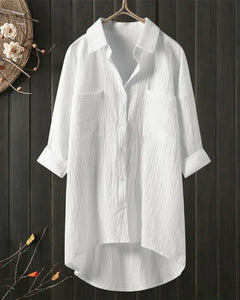 Women’s Elegant Shirt Blouse – Button-Through with Long Sleeves
