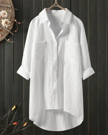 Women’s Elegant Shirt Blouse – Button-Through with Long Sleeves