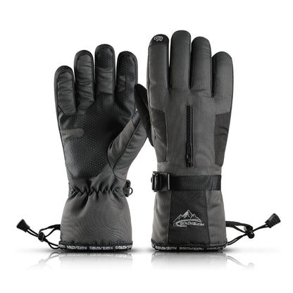 Men’s Waterproof Touchscreen Winter Gloves – Thermal Windproof Cycling Snowboard Gloves with Anti-Slip Grip