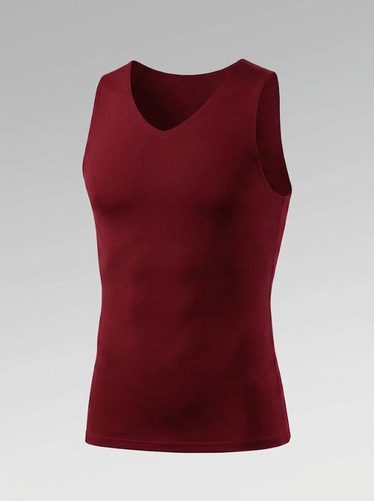 Men’s Fleece-Lined Thermal Tank Top – Seamless Slim-Fit Base Layer for Cold-Weather Layering