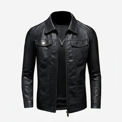 Men’s Vintage Leather Jacket – Durable Comfortable Stylish Classic Everyday Outerwear Fit