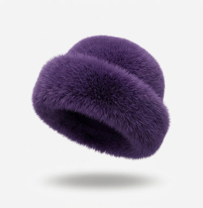 Women’s Plush Winter Hat – Thick Brimless Faux-Fur Cap with Extended Ear Coverage