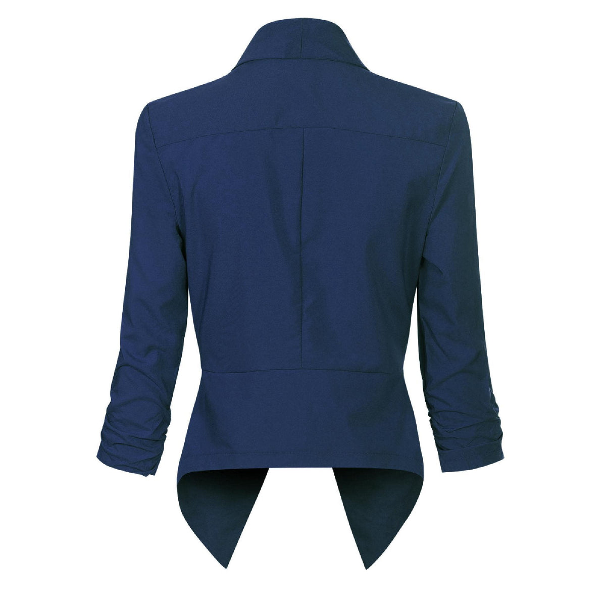 Women’s Open-Front Blazer – Ruched-Sleeve Smart Layer for Office and Occasion Wear