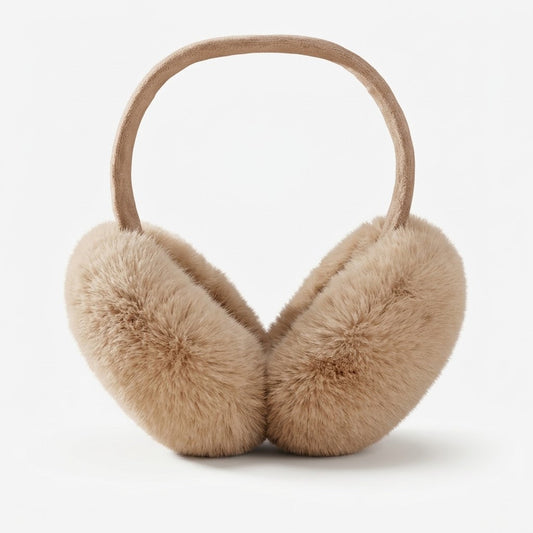 Women’s Plush Winter Ear Warmers – Soft Foldable Wind-Resistant Earmuffs for Outdoor and Daily Wear