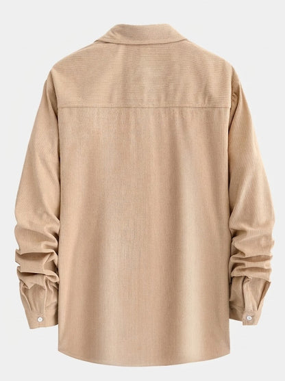 Men’s Corduroy Button Shirt with Jogger Trousers – Relaxed Autumn Co-Ord