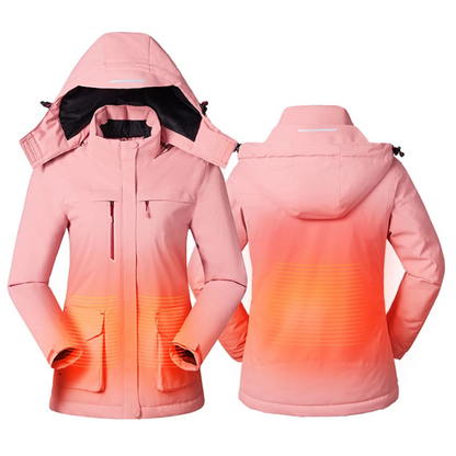 Unisex USB Heated Winter Jacket – Waterproof Wind-Resistant Hooded Outdoor Thermal Coat