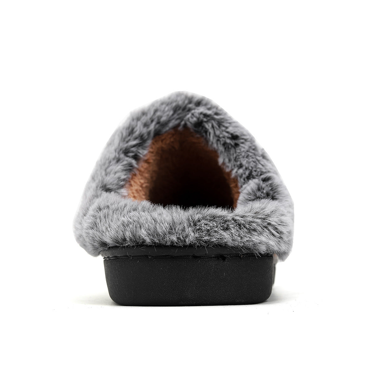 Women's Faux Fur Lined Platform Clog Slippers - Black (US 5-14)