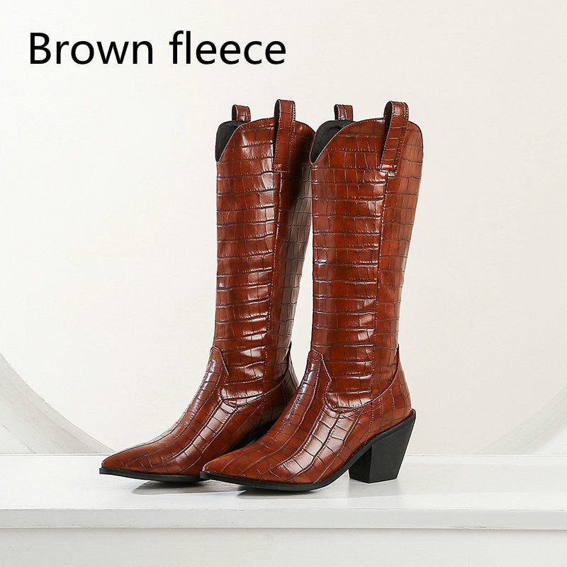 Women's Platform Waterproof Thick-Sole Knee-High Boots