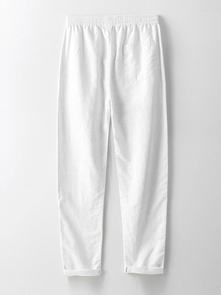 Men’s Cotton Shirt and Linen Blend Trousers Set – Lightweight Summer Casualwear