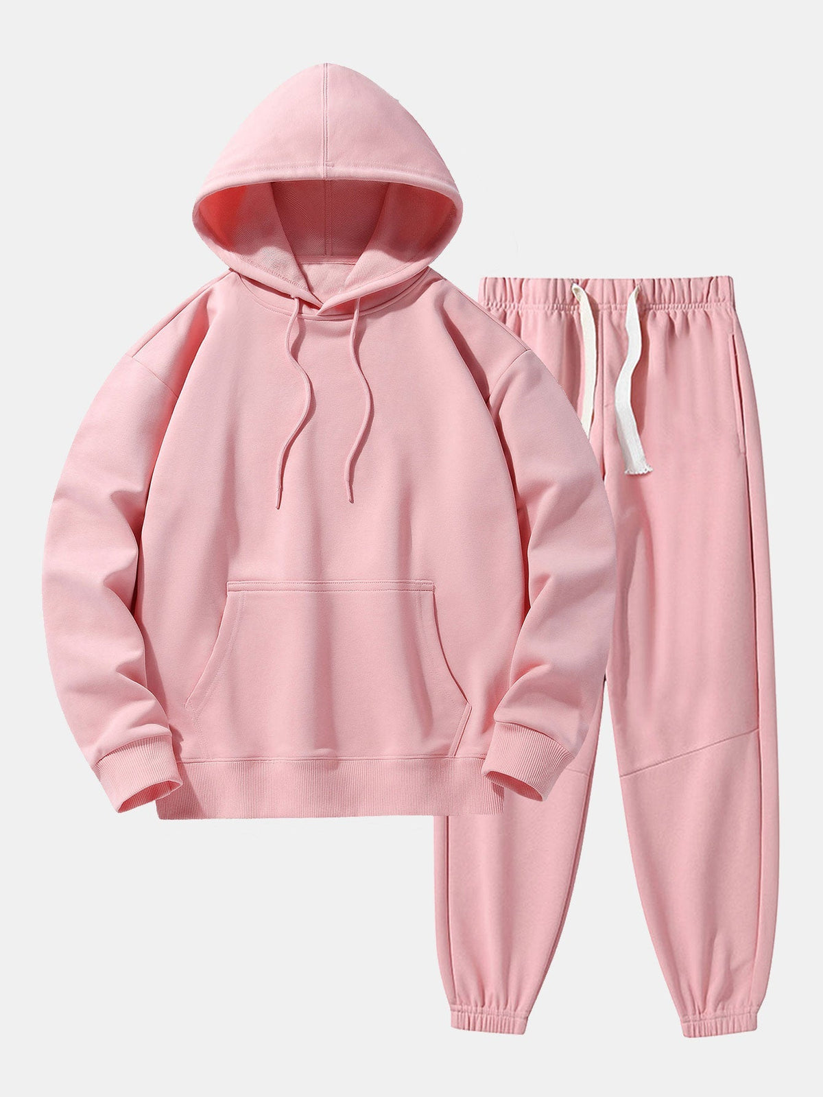 Men’s Heavyweight Drop-Shoulder Tracksuit – Relaxed Cotton Blend Hoodie and Joggers for Everyday Wear