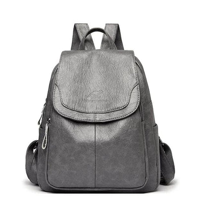 Women’s Faux Leather Flap Backpack – Adjustable-Strap Everyday Bag with Spacious Organised Storage for Work Travel and Shopping