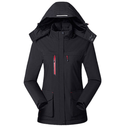 Unisex USB Heated Winter Jacket – Waterproof Wind-Resistant Hooded Outdoor Thermal Coat