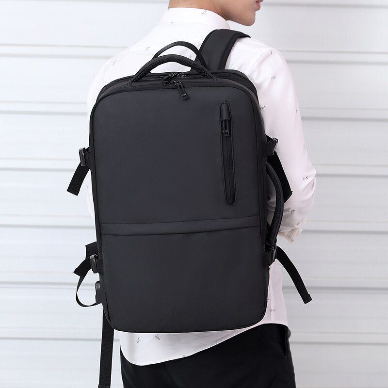 Men’s Expandable Laptop Backpack – Large-Capacity Business Travel Bag with Multi-Compartment Organised Storage