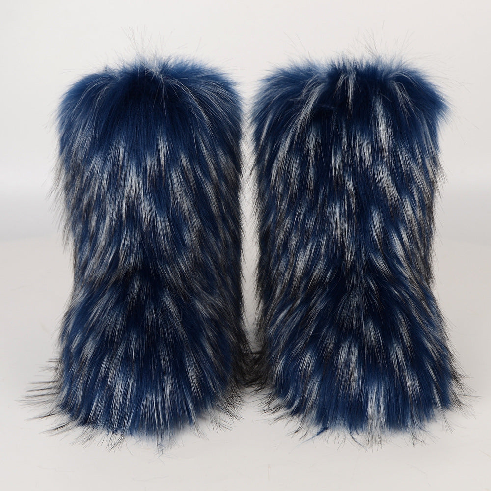 Women's Faux Fur Lined Snow Boots - Big Red