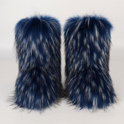 Women's Faux Fur Lined Snow Boots - Big Red
