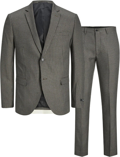 Men’s Super-Slim Formal Suit Set – Streamlined Two-Piece Tailoring for Business and Events