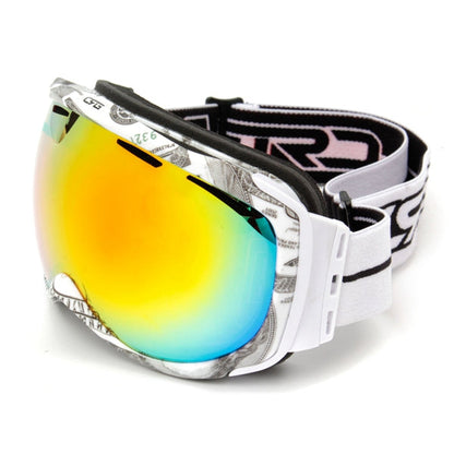Men’s Anti-Fog Ski Goggles – Mirrored Dual-Lens UV-Protective Snowboard Goggles with Adjustable Non-Slip Strap