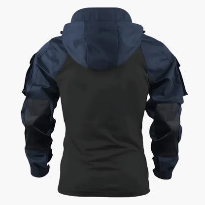 Men’s Windbreaker – Hooded Half-Zip Jacket with Upper-Arm Pockets