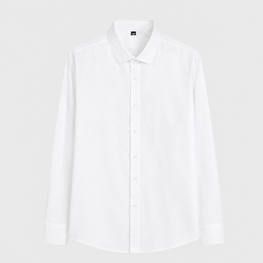 Men’s Classic Cotton Shirt – Structured Long-Sleeve Style for Business and Formal Dressing